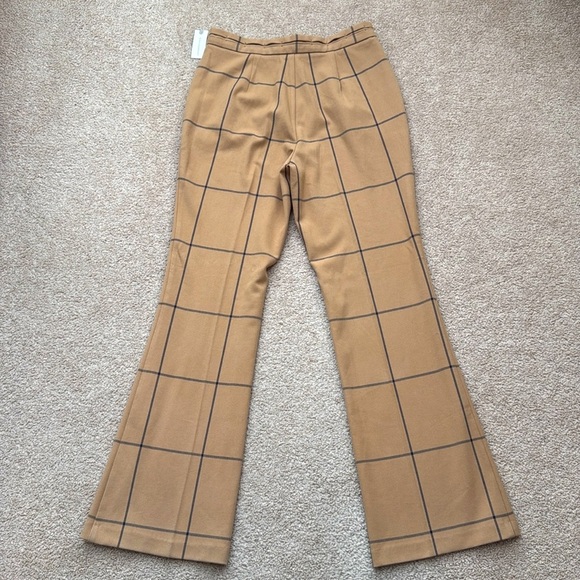 NWT By Anthropologie Wiley Windowpane High Rise Bootcut Trouser Pants Size 8 - Picture 4 of 10